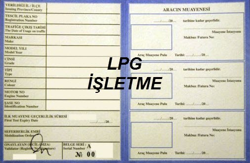 LPG ruhsata işletme belgesi