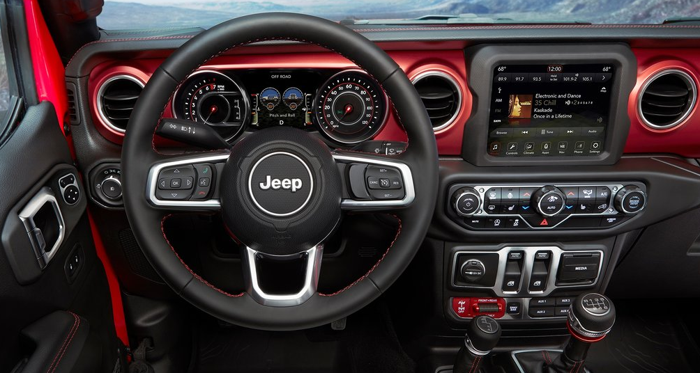 Jeep Wrangler ön konsol: Jeep markasının 2018 yenilikleri