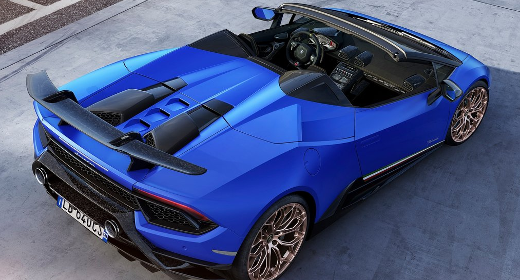 Lamborghini Huracan Spyder Performante Üst Görünüm