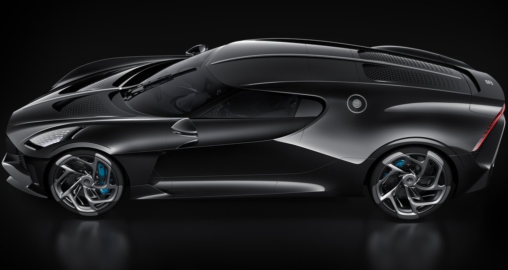 Bugatti La Voiture Noire yan görünüm detayları