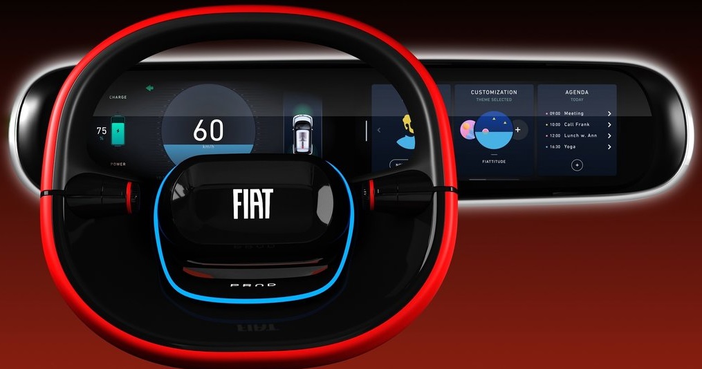 Fiat Centoventi konsept ön konsol görünümü