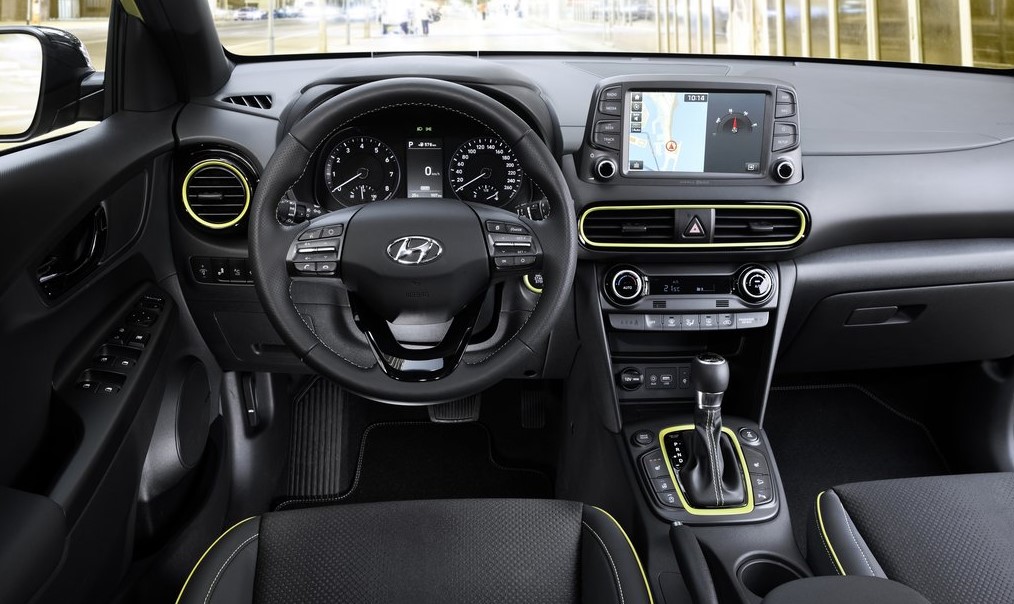 Hyundai Kona ön konsol görünümü