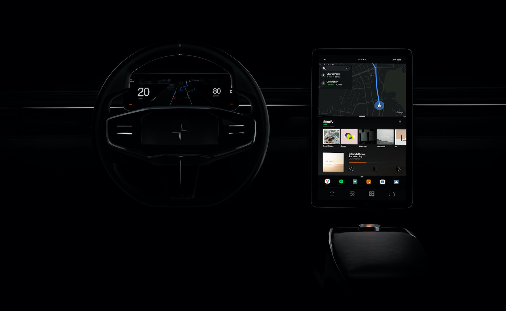 Polestar araç içi eğlence ekranında Android’in özel bir versiyonunu kullanacak