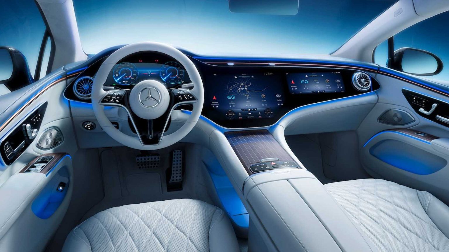 2022 Mercedes-Benz EQS İç Mekan Görselleri Paylaşıldı! Harika 2022 Mercedes-Benz EQS
