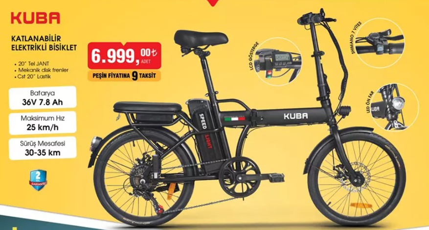 kuba katlanabilir elektrikli bisiklet